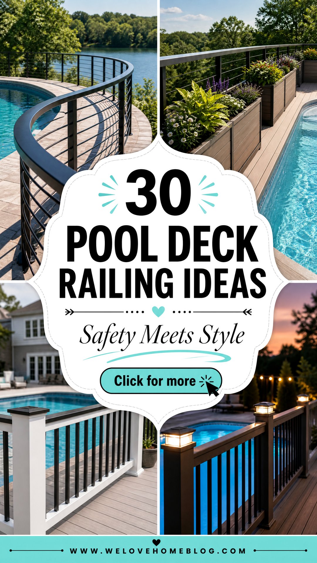 30 Pool Deck Railing Ideas for Safety and Aesthetics - 30 Pool Deck Railing Ideas for Safety and Aesthetics