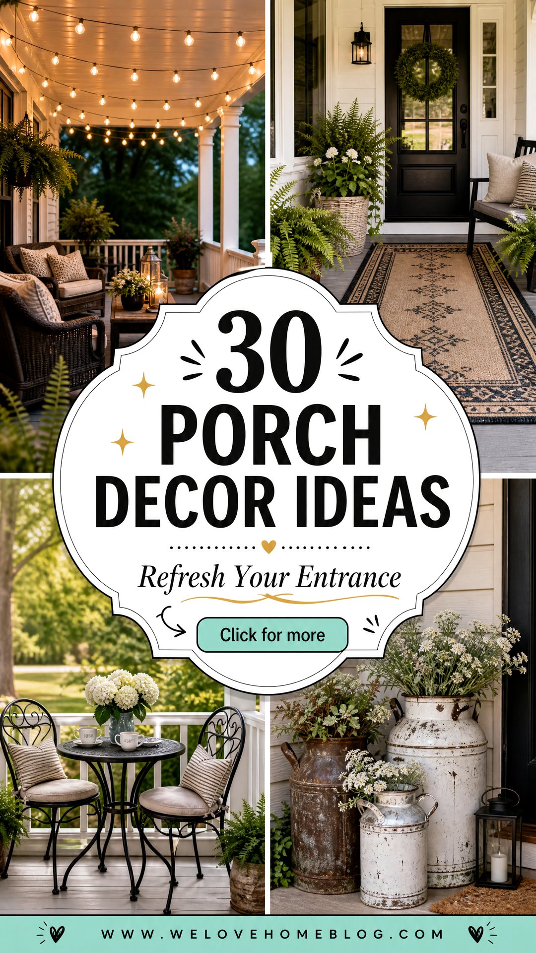 30 Porch Decor Ideas to Refresh Your Homes Entrance - 30 Porch Decor Ideas to Refresh Your Home's Entrance