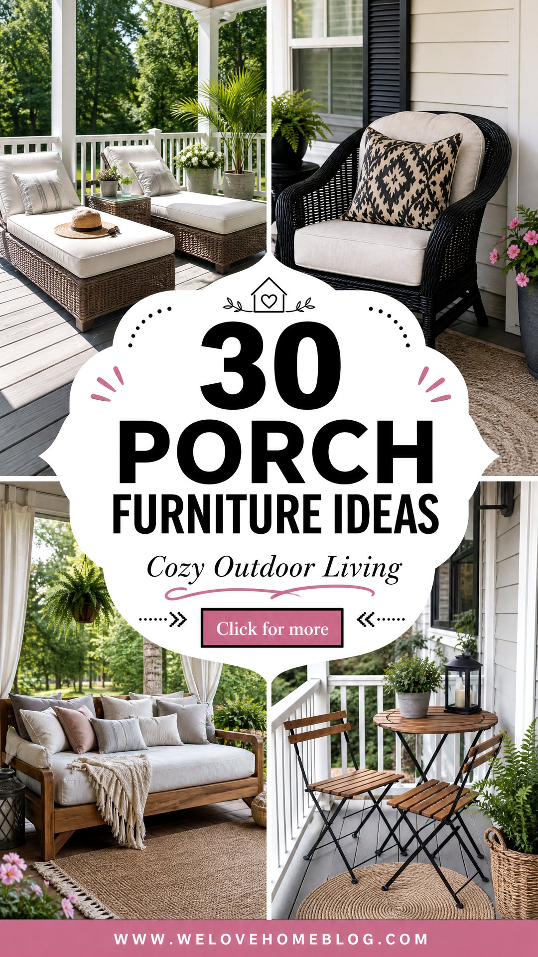 30 Porch Furniture Ideas for a Cozy Outdoor Living Area - 30 Porch Furniture Ideas for a Cozy Outdoor Living Area