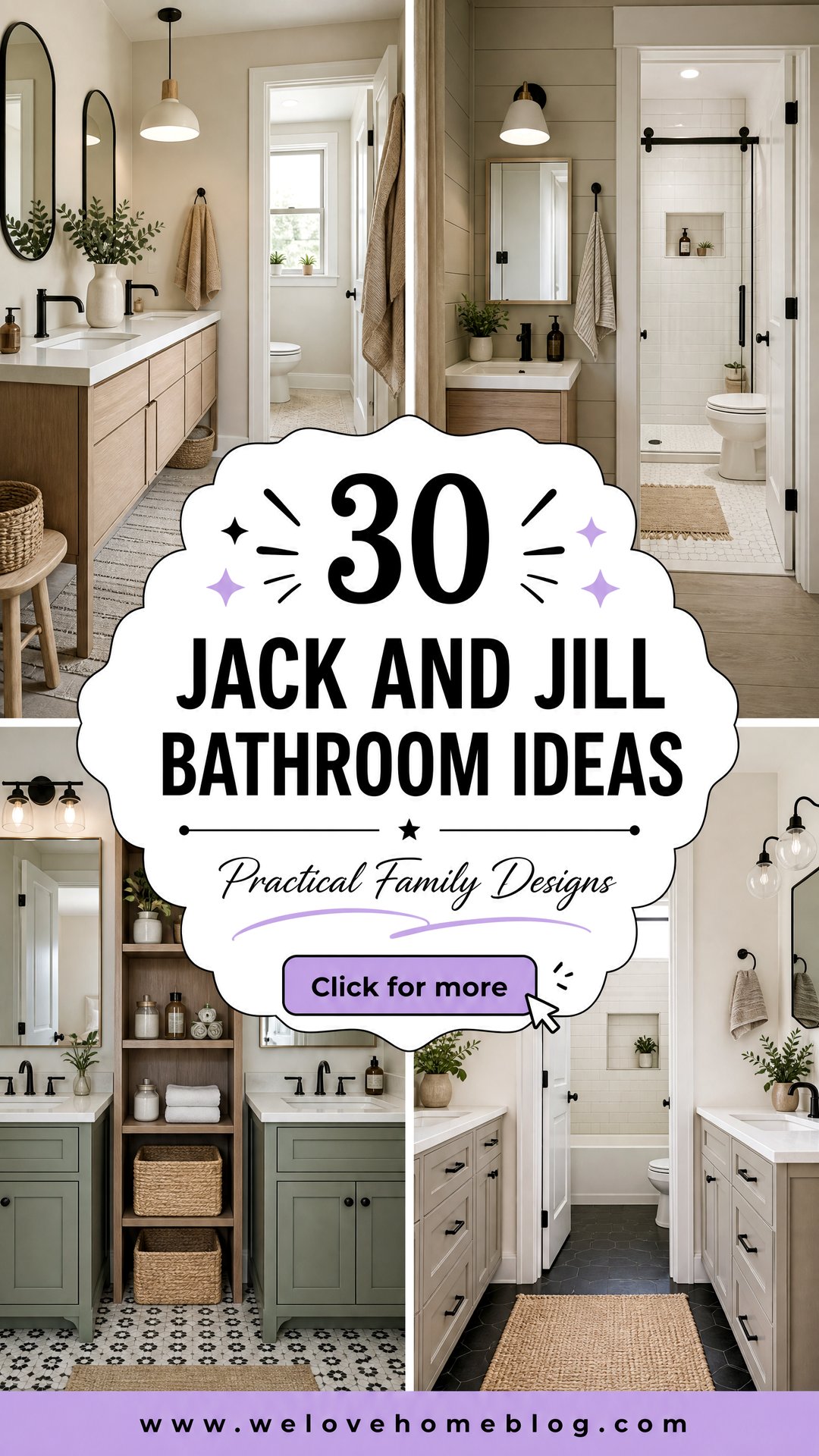30 Practical Jack and Jill Bathroom Ideas for Families - 30 Practical Jack and Jill Bathroom Ideas for Families