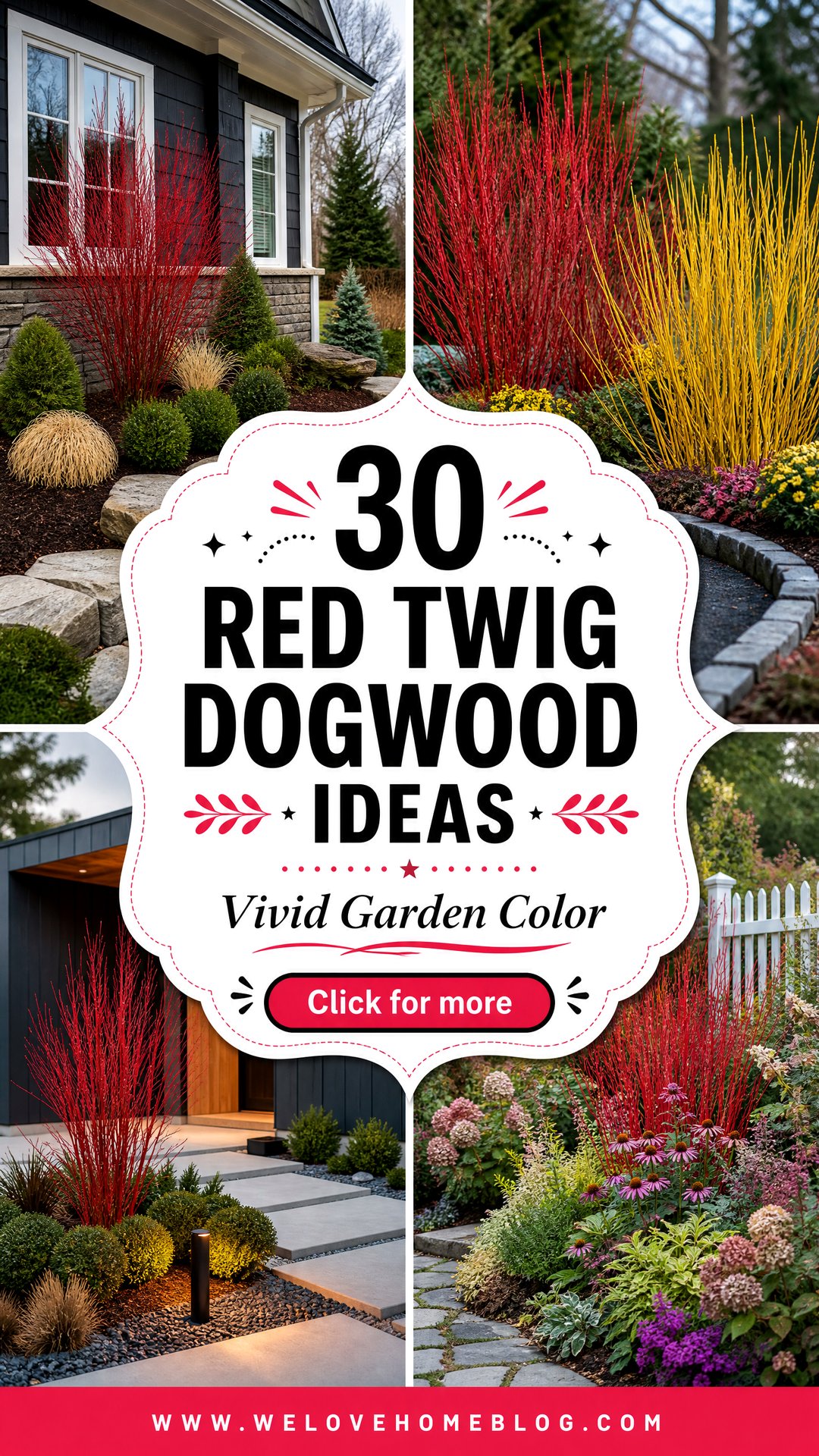 30 Red Twig Dogwood Landscape Design Ideas for Color - 30 Red Twig Dogwood Landscape Design Ideas for Color