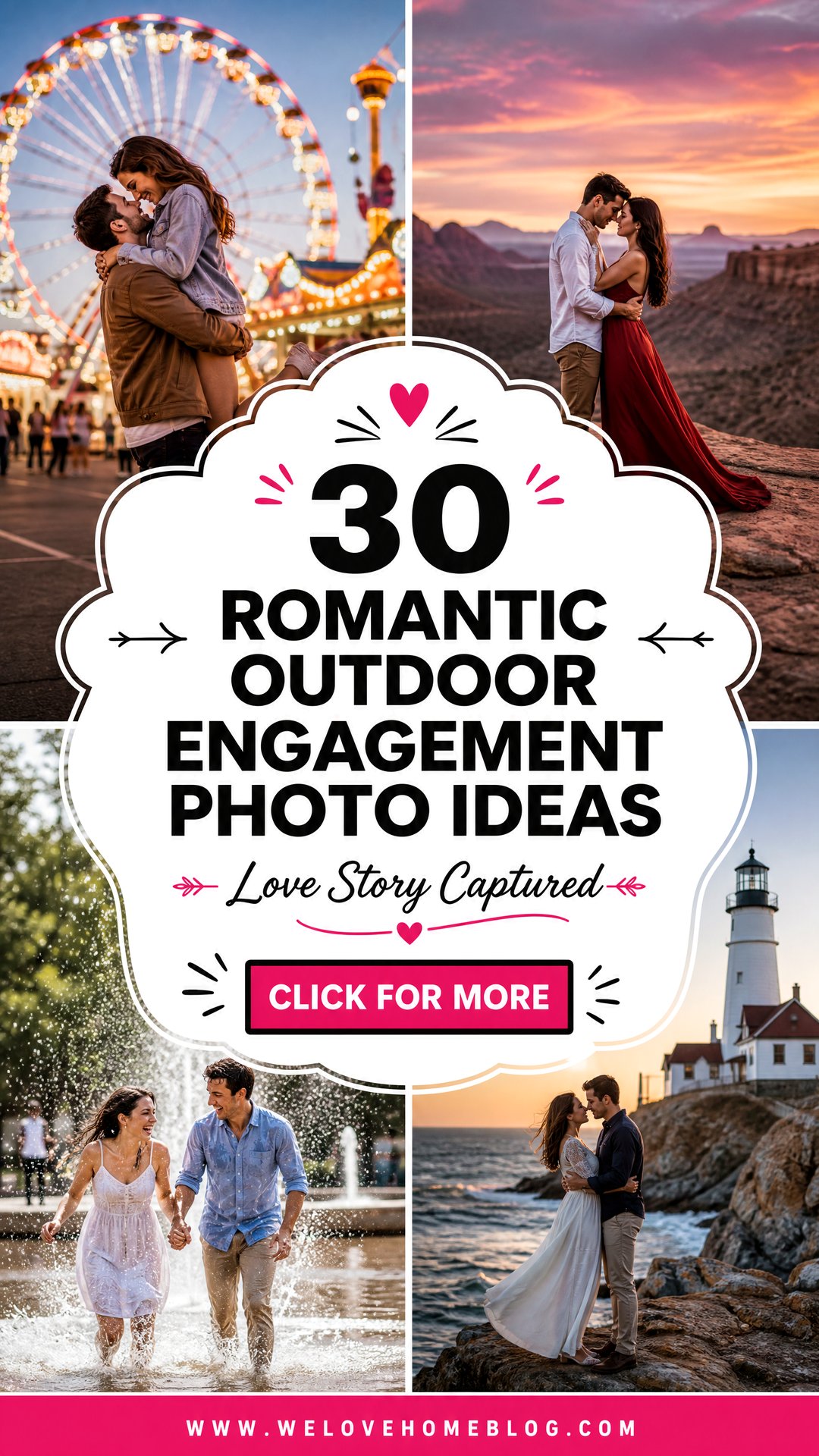 30 Romantic Outdoor Engagement Photo Ideas for Couples - 30 Romantic Outdoor Engagement Photo Ideas for Couples