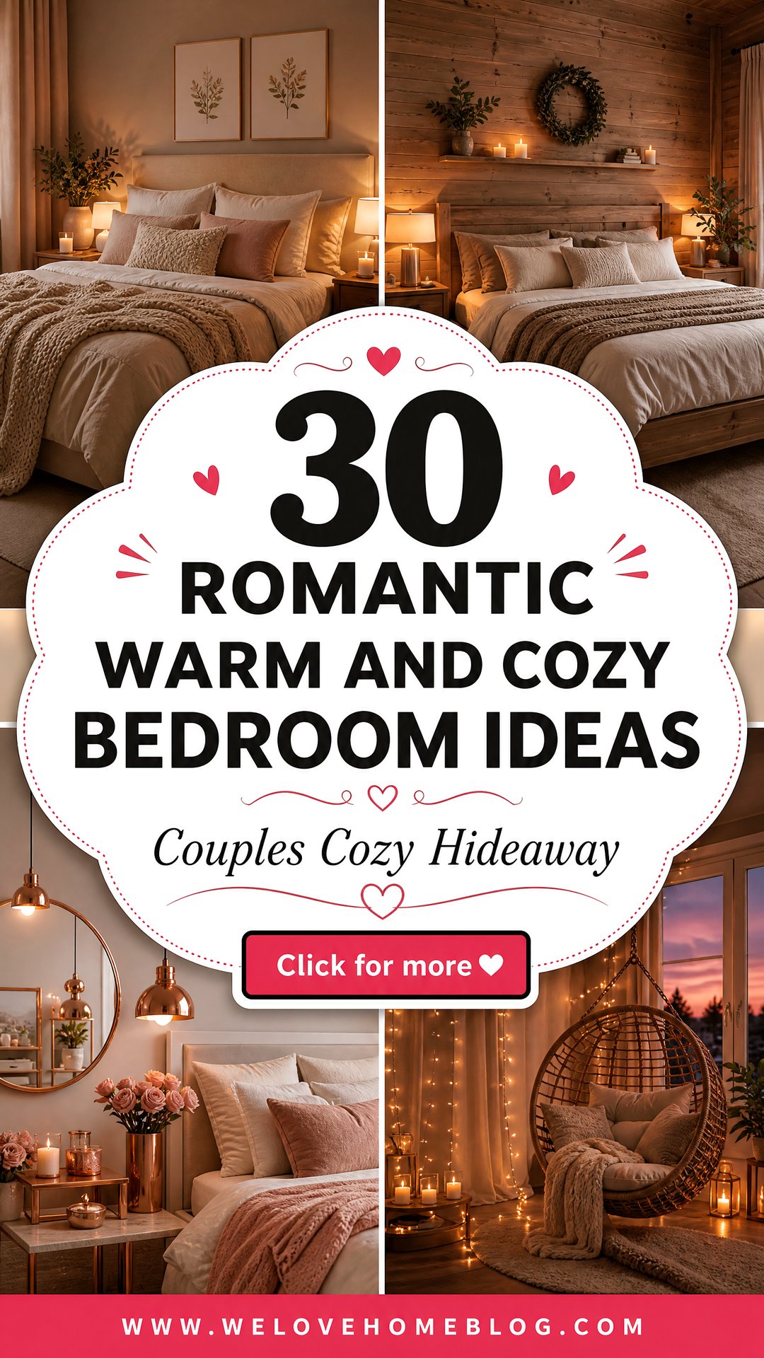 30 Romantic Warm and Cozy Bedroom Ideas for Couples - 30 Romantic Warm and Cozy Bedroom Ideas for Couples