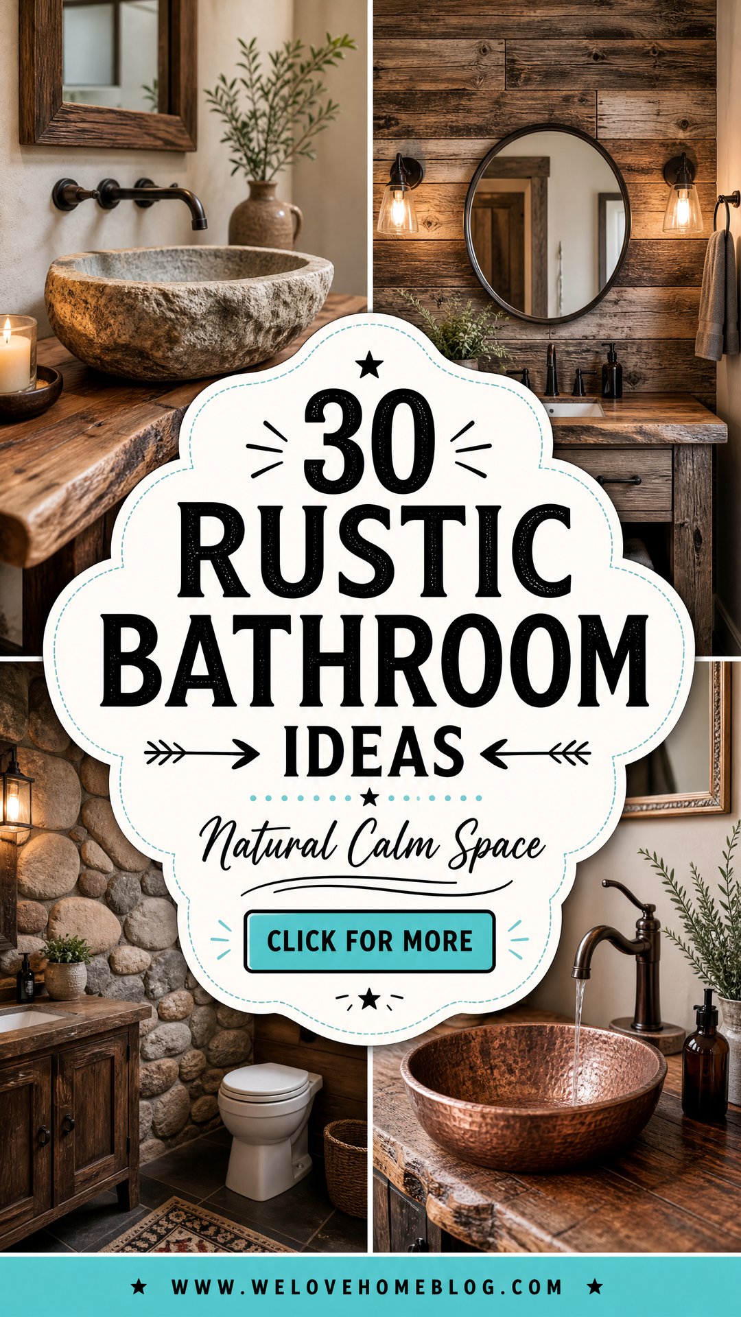 30 Rustic Bathroom Ideas for a Natural and Calm Space - 30 Rustic Bathroom Ideas for a Natural and Calm Space