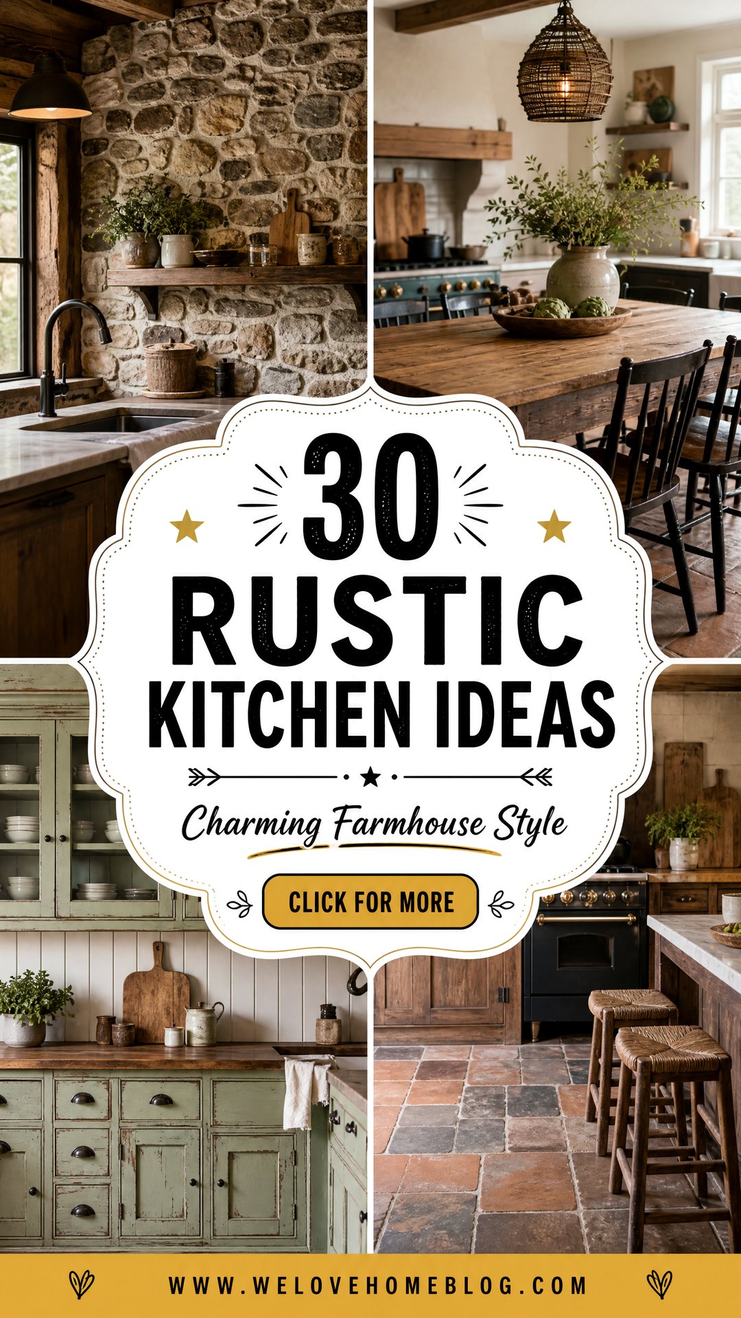 30 Rustic Kitchen Ideas for a Charming Farmhouse Style - 30 Rustic Kitchen Ideas for a Charming Farmhouse Style