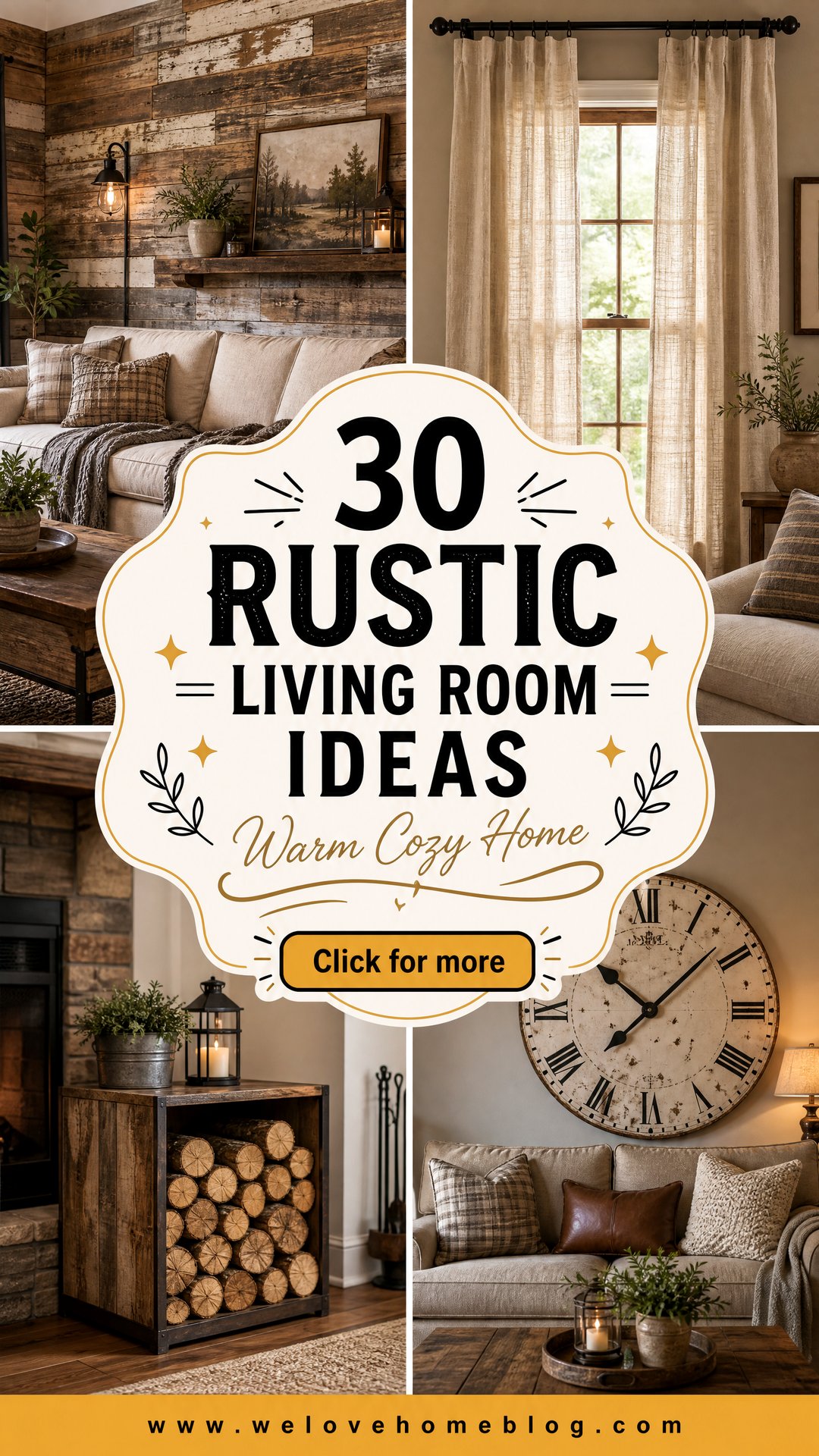 30 Rustic Living Room Ideas for a Warm and Cozy Home - 30 Rustic Living Room Ideas for a Warm and Cozy Home