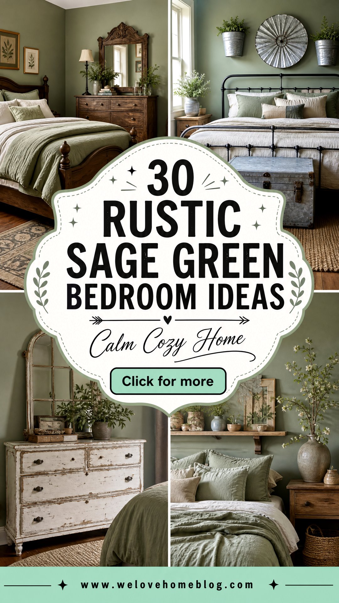 30 Rustic Sage Green Bedroom Ideas for a Calm Home - 30 Rustic Sage Green Bedroom Ideas for a Calm Home