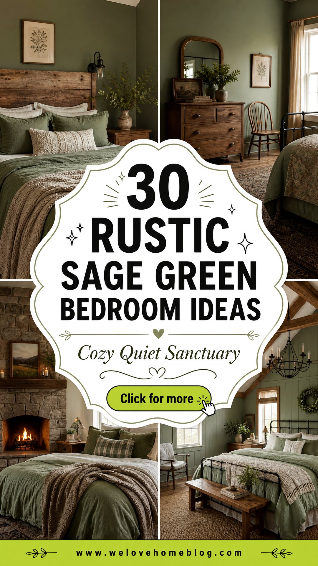 30 Rustic Sage Green Bedroom Ideas for a Cozy Sanctuary - 30 Rustic Sage Green Bedroom Ideas for a Cozy Sanctuary
