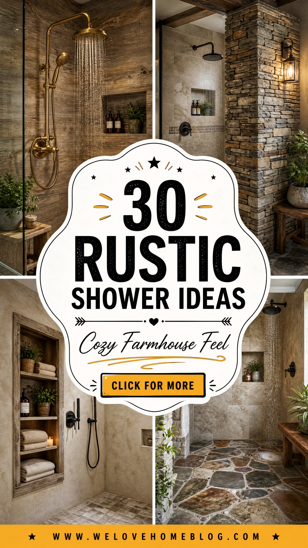 30 Rustic Shower Ideas for a Cozy Farmhouse Feel - 30 Rustic Shower Ideas for a Cozy Farmhouse Feel