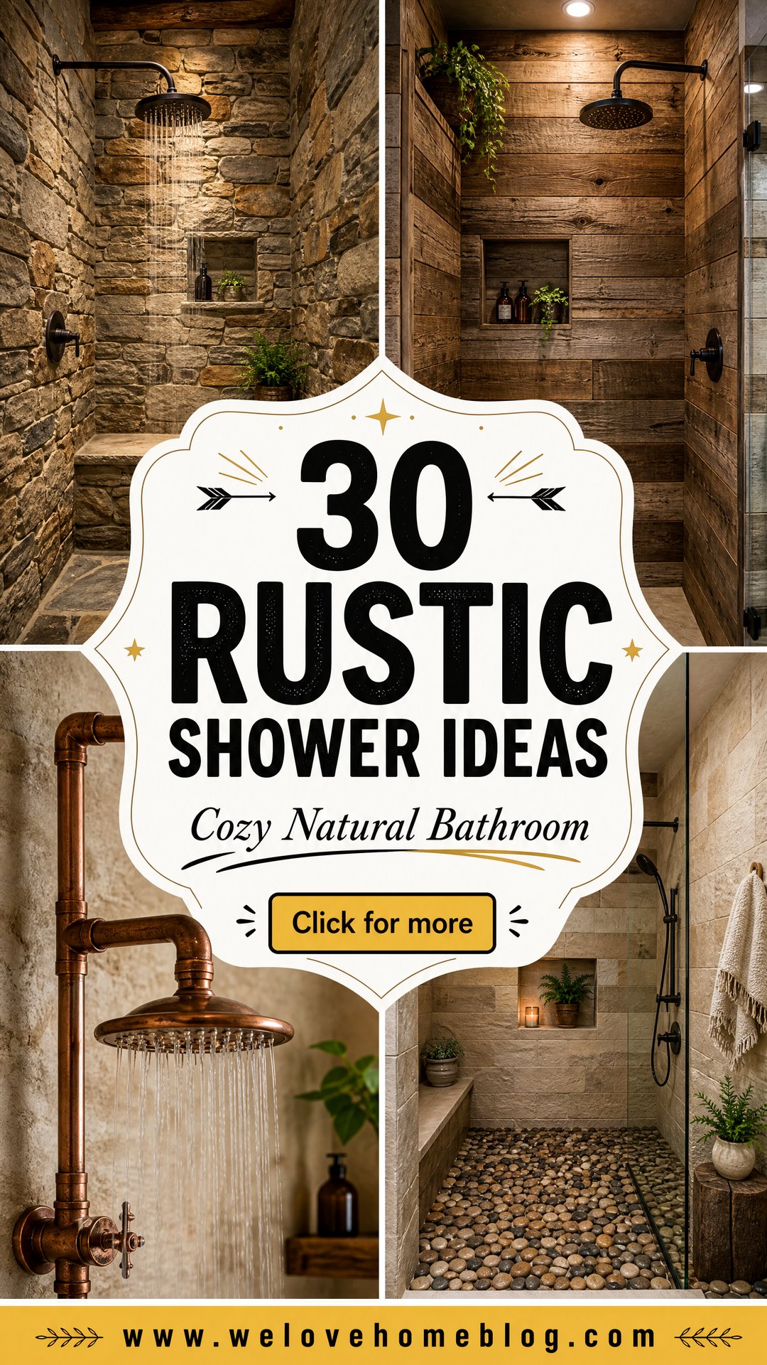 30 Rustic Shower Ideas for a Cozy and Natural Bathroom - 30 Rustic Shower Ideas for a Cozy and Natural Bathroom