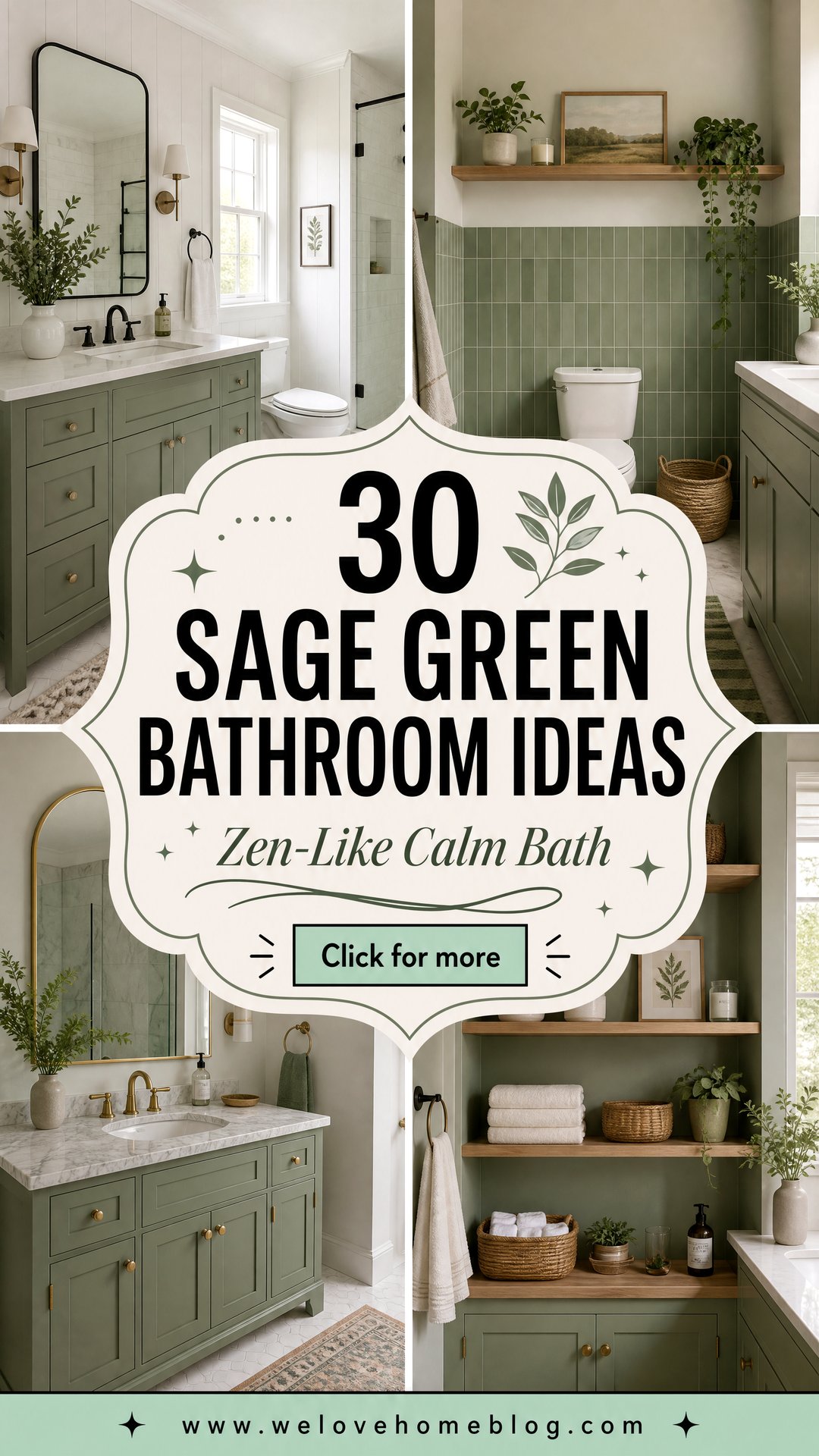 30 Sage Green Bathroom Ideas for a Zen-Like Space - 30 Sage Green Bathroom Ideas for a Zen-Like Space