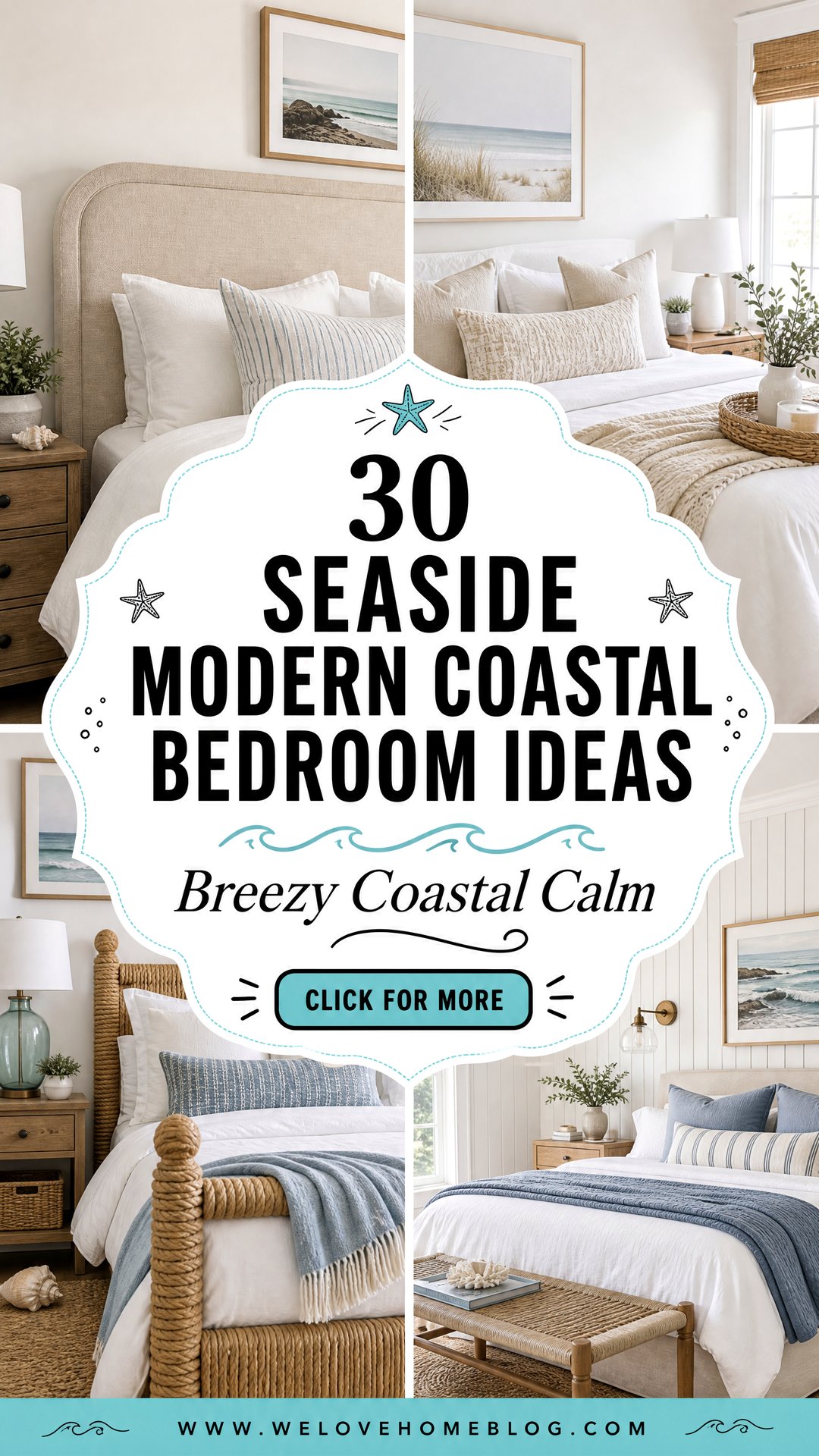 30 Seaside Modern Coastal Bedroom Ideas for Your Home - 30 Seaside Modern Coastal Bedroom Ideas for Your Home