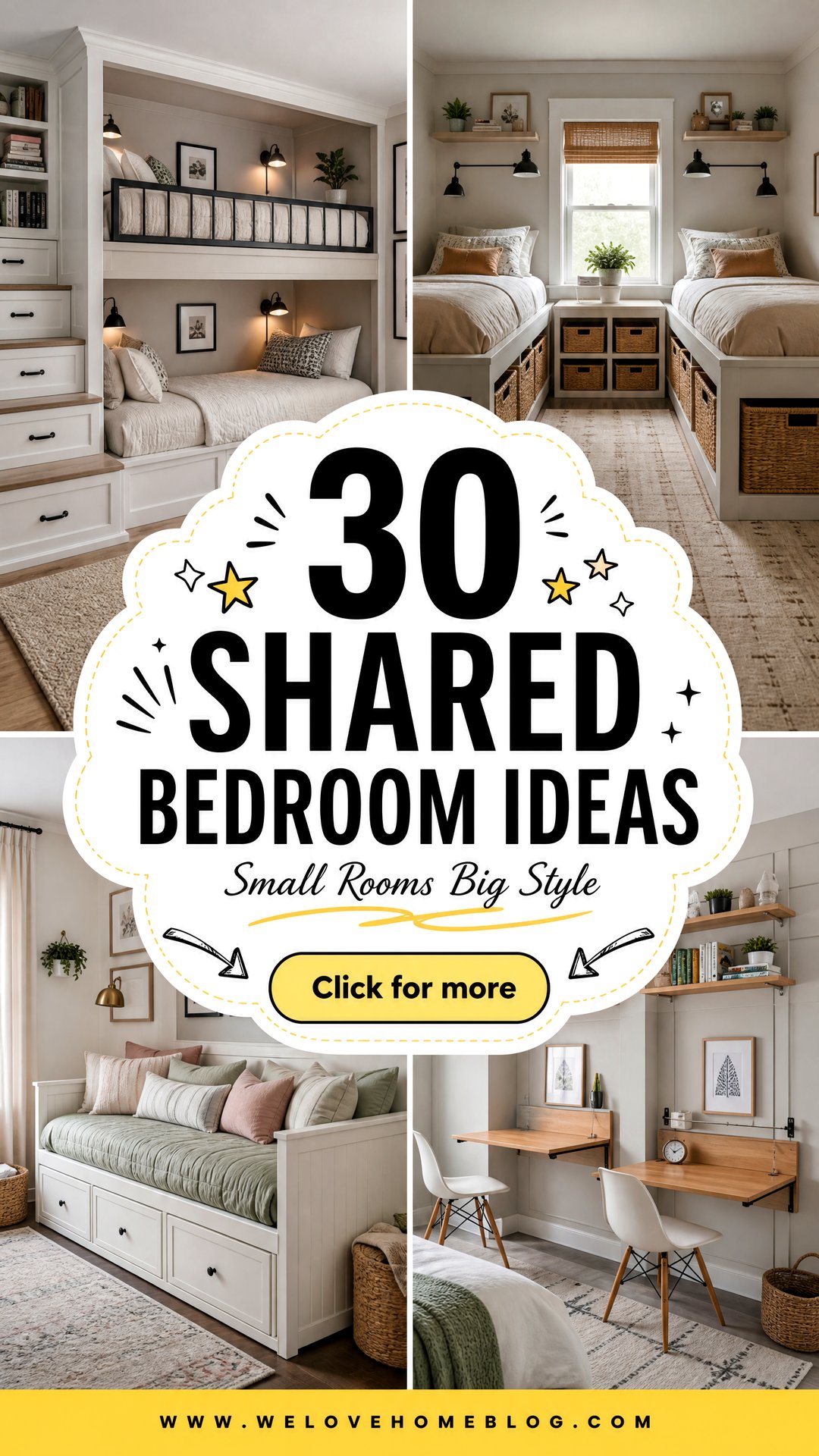 30 Shared Bedroom Ideas for Small Rooms and Big Style - 30 Shared Bedroom Ideas for Small Rooms and Big Style