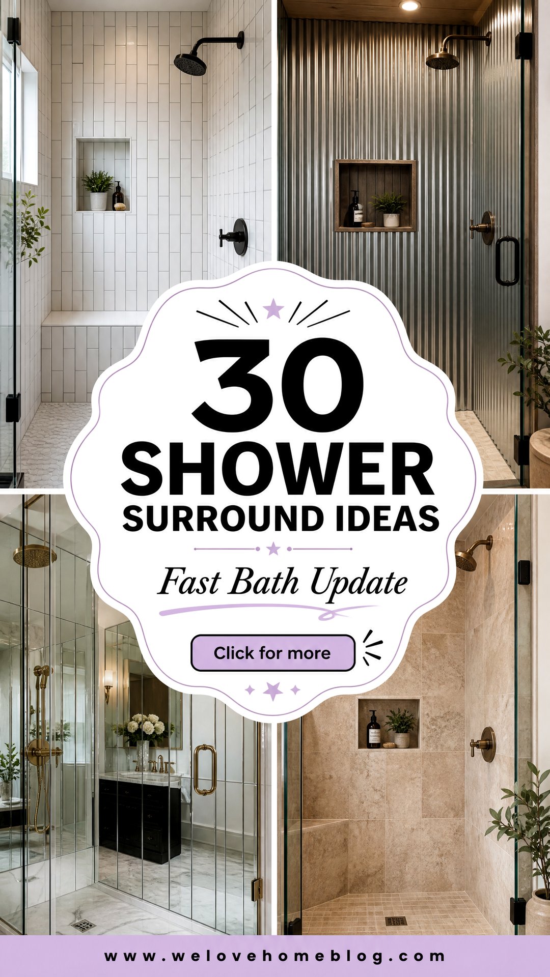 30 Shower Surround Ideas for a Fast Bath Update - 30 Shower Surround Ideas for a Fast Bath Update