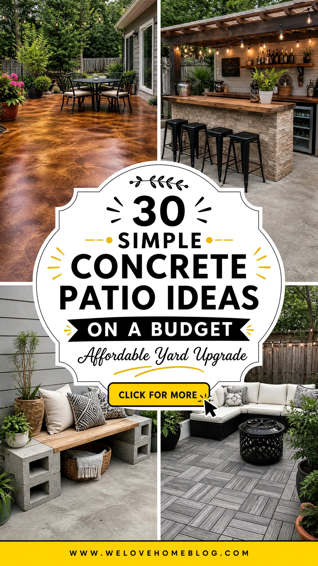 30 Simple Concrete Patio Ideas on a Budget for Your Yard - 30 Simple Concrete Patio Ideas on a Budget for Your Yard
