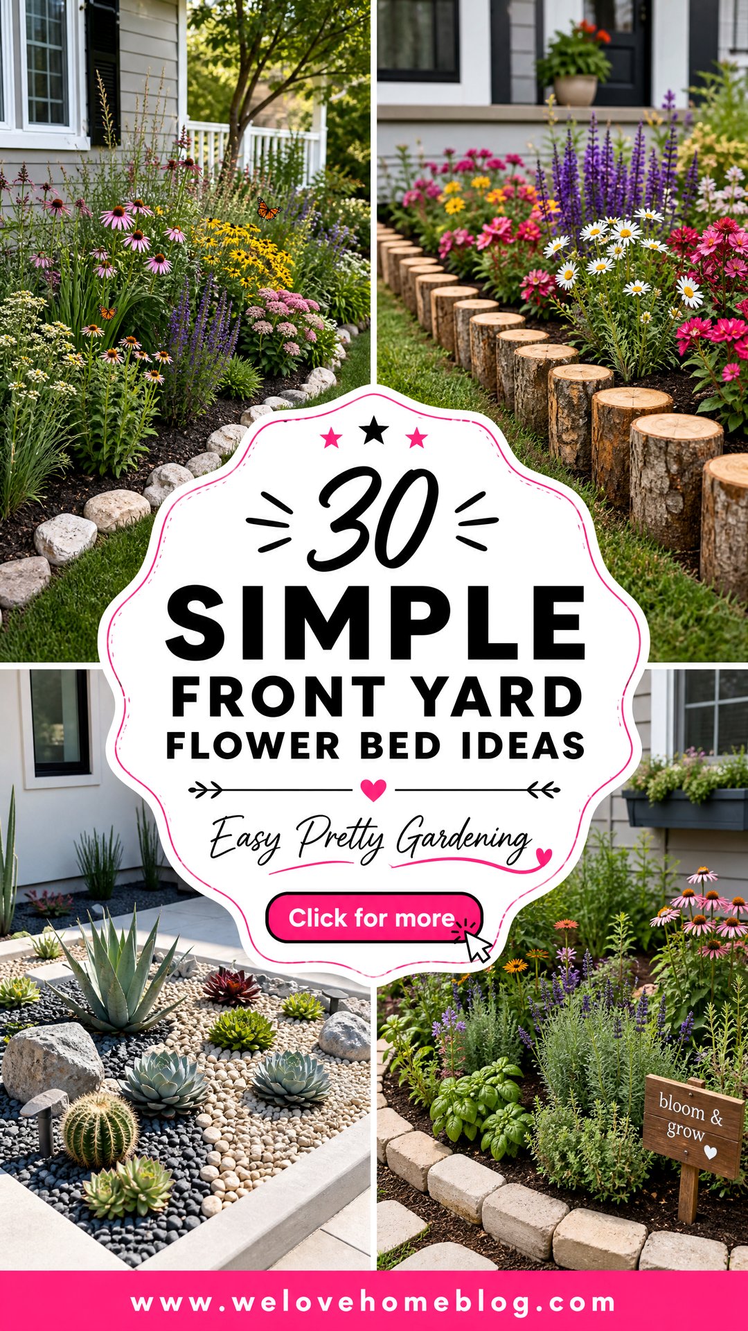 30 Simple Front Yard Flower Bed Ideas for Easy Gardening - 30 Simple Front Yard Flower Bed Ideas for Easy Gardening