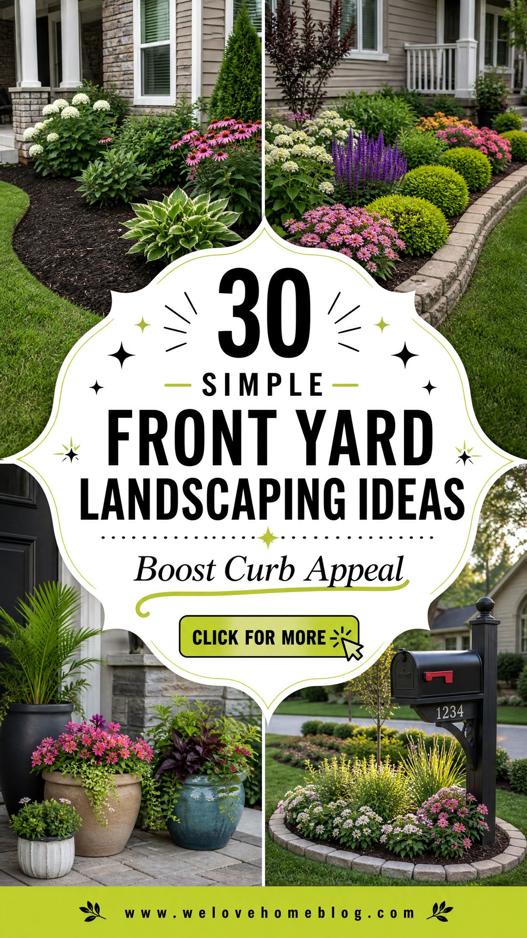 30 Simple Front Yard Landscaping Ideas for Curb Appeal - 30 Simple Front Yard Landscaping Ideas for Curb Appeal