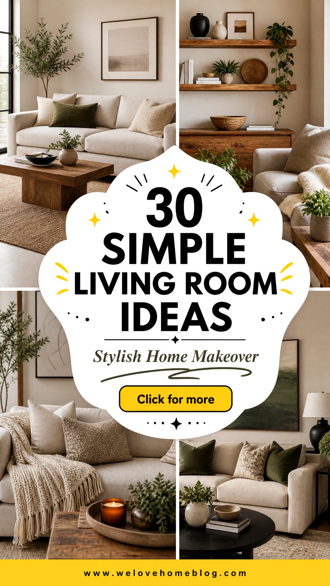 30 Simple Living Room Ideas for a Stylish Makeover - 30 Simple Living Room Ideas for a Stylish Makeover