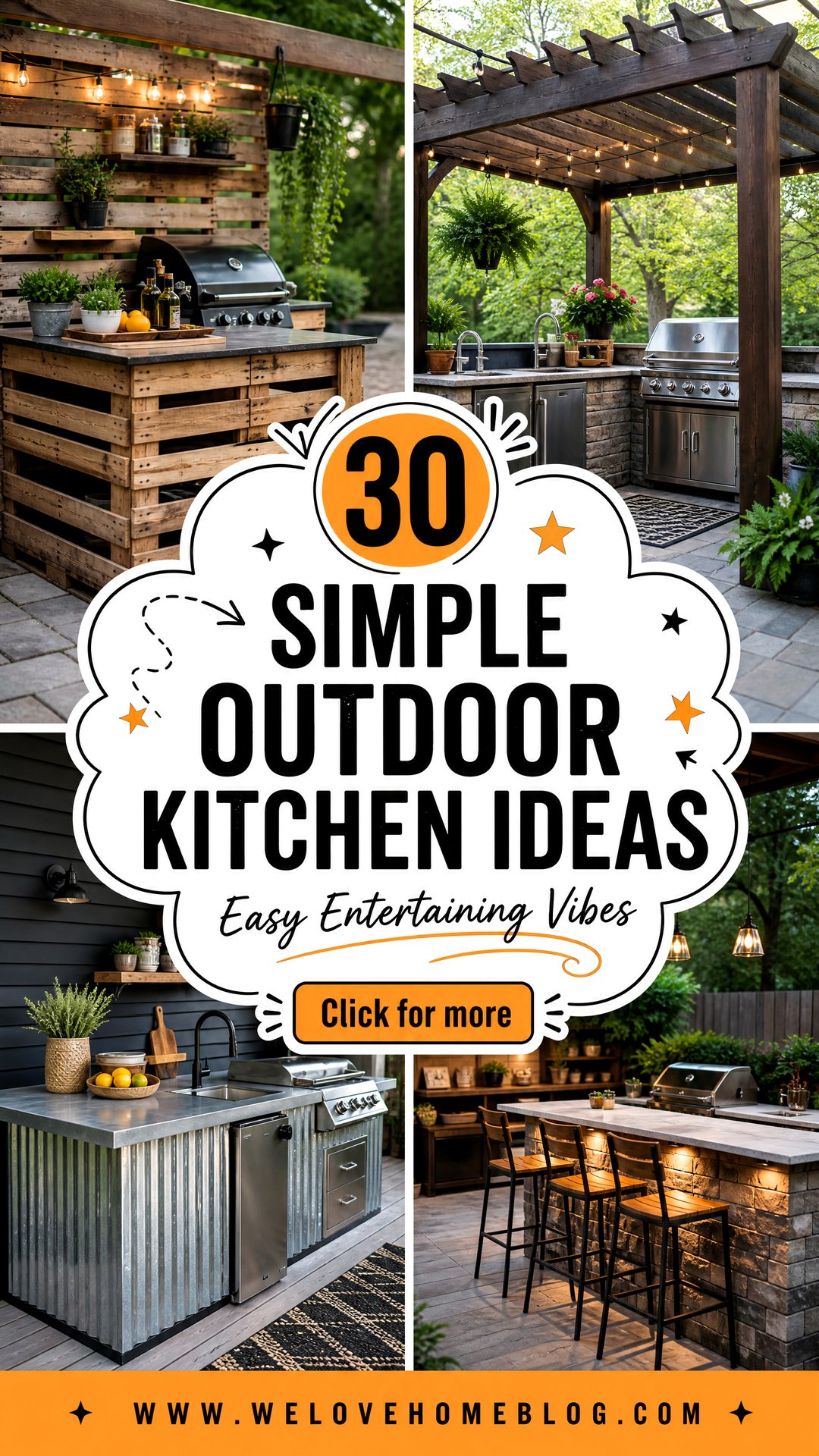30 Simple Outdoor Kitchen Ideas for Easy Entertaining - 30 Simple Outdoor Kitchen Ideas for Easy Entertaining