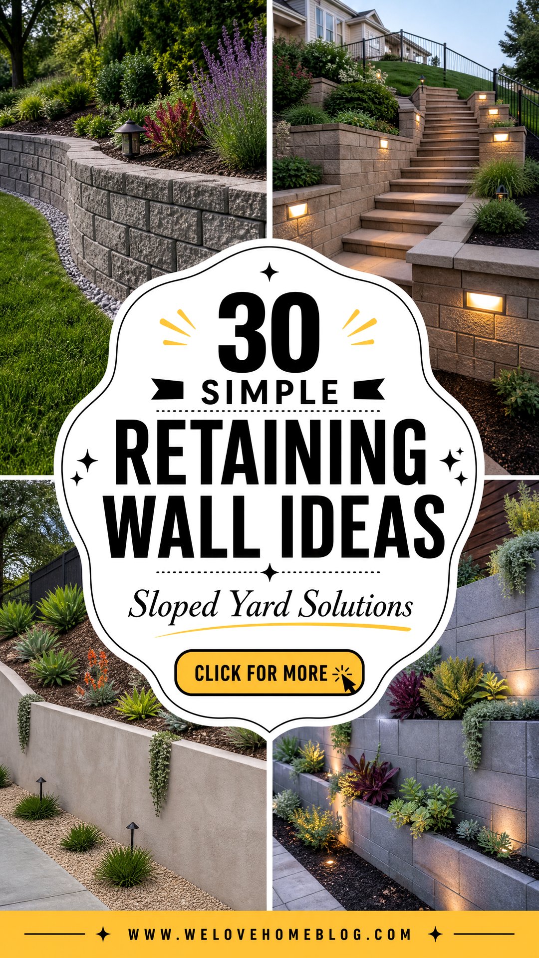 30 Simple Retaining Wall Ideas for Sloped Backyard Grading - 30 Simple Retaining Wall Ideas for Sloped Backyard Grading