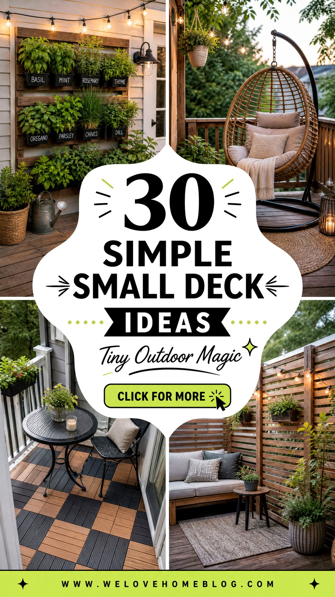 30 Simple Small Deck Ideas for Tiny Outdoor Spaces - 30 Simple Small Deck Ideas for Tiny Outdoor Spaces