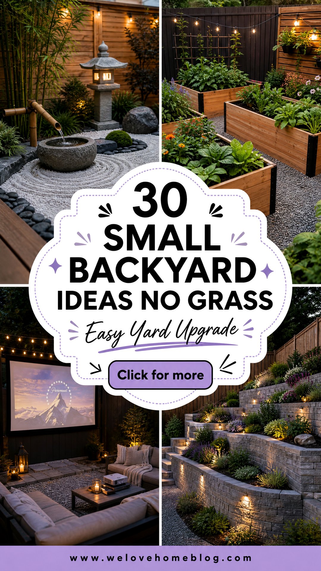 30 Small Backyard Ideas No Grass for an Easy Yard - 30 Small Backyard Ideas No Grass for an Easy Yard