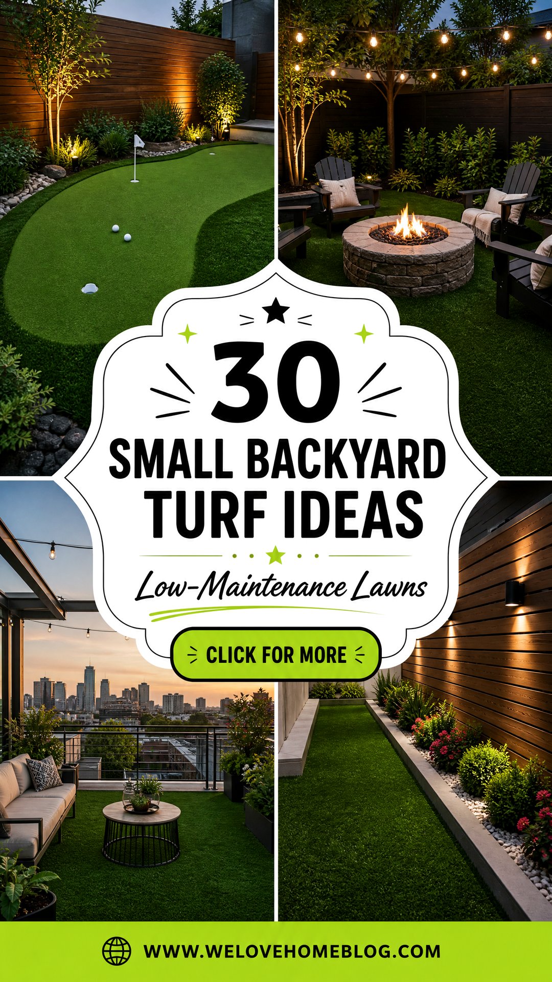 30 Small Backyard Turf Ideas for Low-Maintenance Lawns - 30 Small Backyard Turf Ideas for Low-Maintenance Lawns