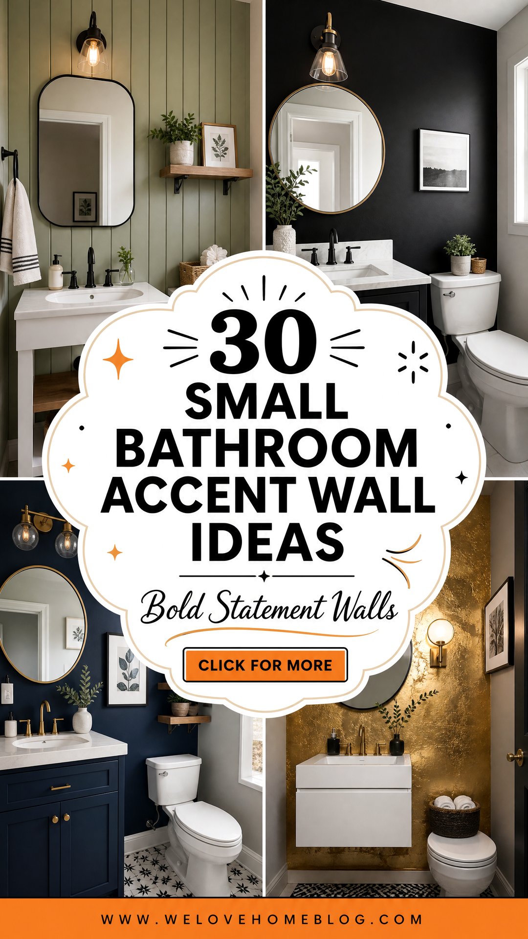 30 Small Bathroom Accent Wall Ideas for a Bold Look - 30 Small Bathroom Accent Wall Ideas for a Bold Look