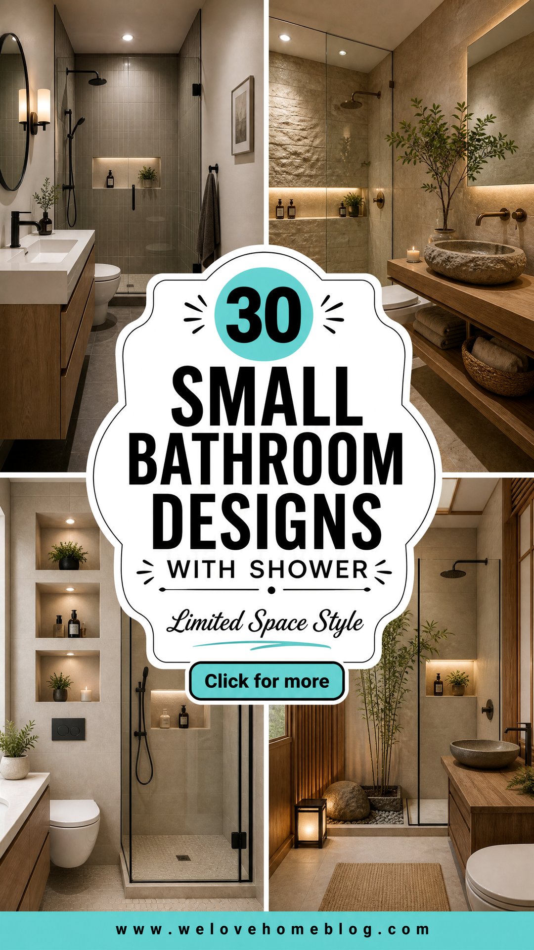 30 Small Bathroom Designs with Shower for Limited Space - 30 Small Bathroom Designs with Shower for Limited Space