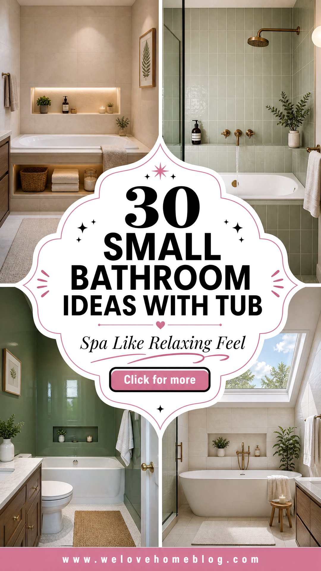 30 Small Bathroom Ideas with Tub for a Spa-Like Feel - 30 Small Bathroom Ideas with Tub for a Spa-Like Feel