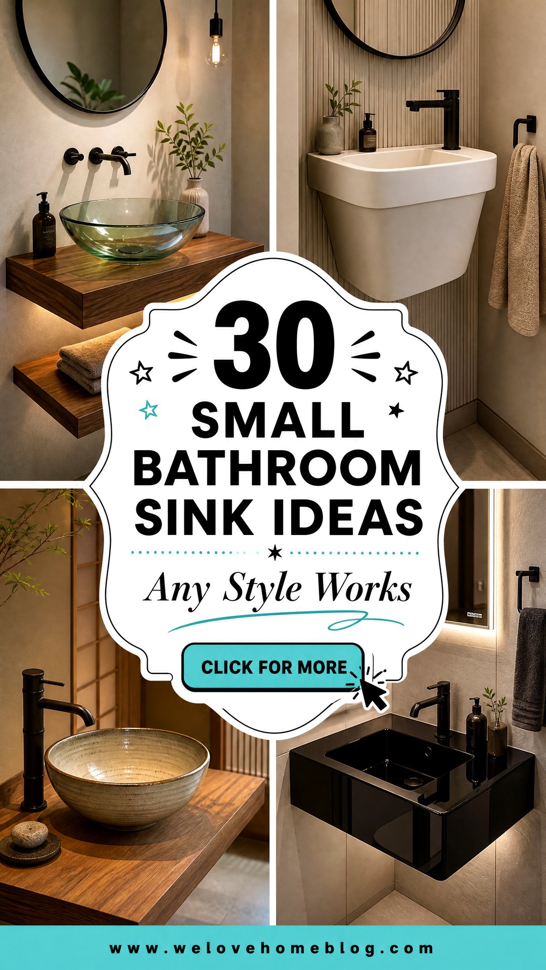 30 Small Bathroom Sink Ideas for Any Style or Space - 30 Small Bathroom Sink Ideas for Any Style or Space
