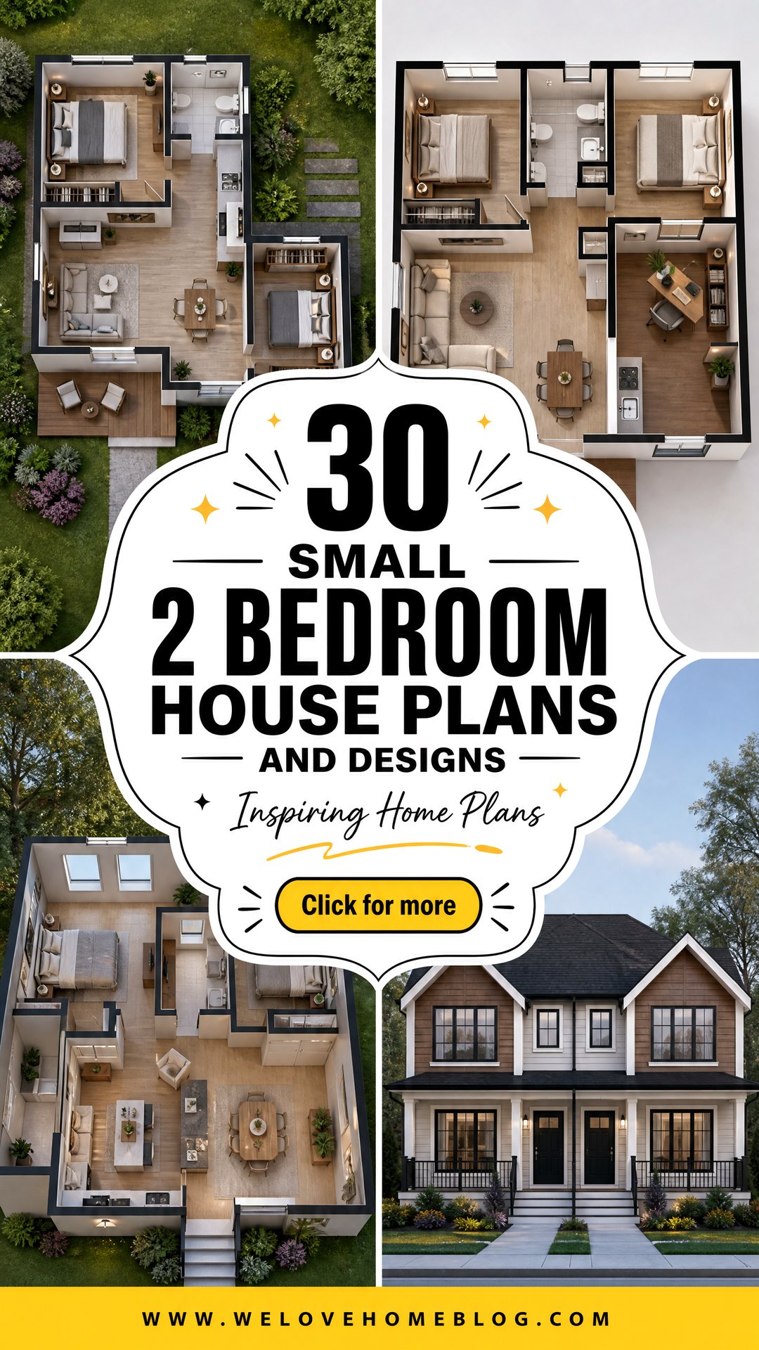 30 Small 2 Bedroom House Plans and Designs to Inspire - 30 Small 2 Bedroom House Plans and Designs to Inspire