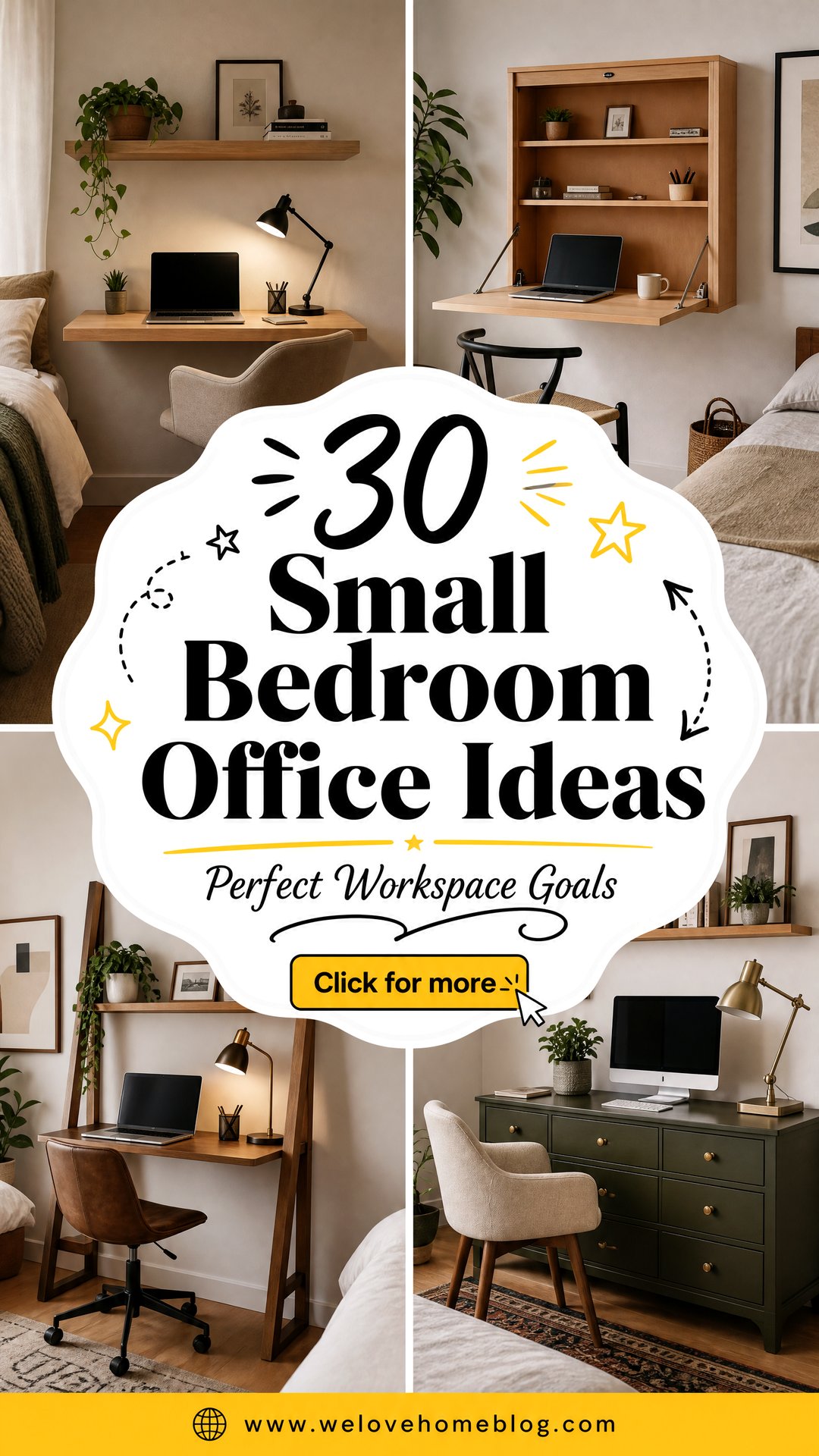 30 Small Bedroom Office Ideas for a Perfect Workspace - 30 Small Bedroom Office Ideas for a Perfect Workspace