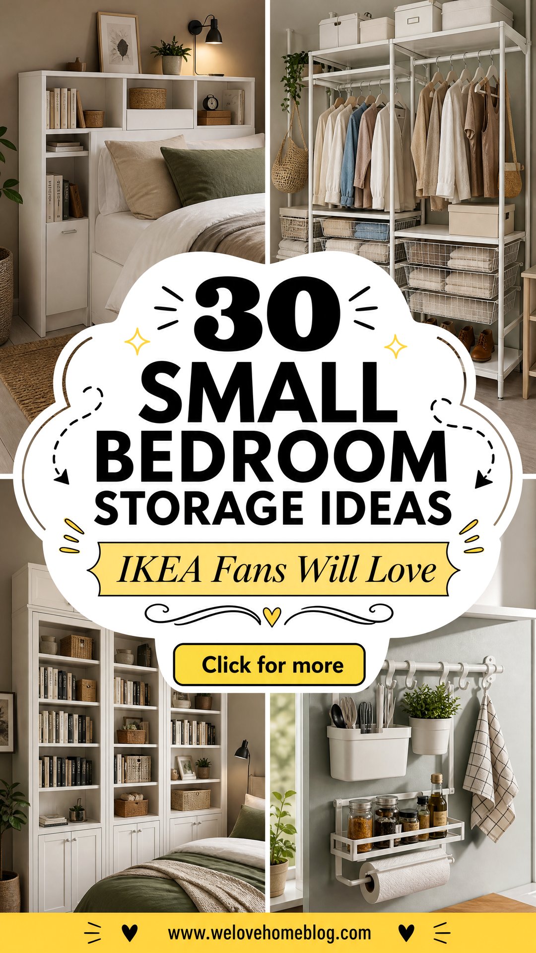 30 Small Bedroom Storage Ideas IKEA Fans Will Love - 30 Small Bedroom Storage Ideas IKEA Fans Will Love
