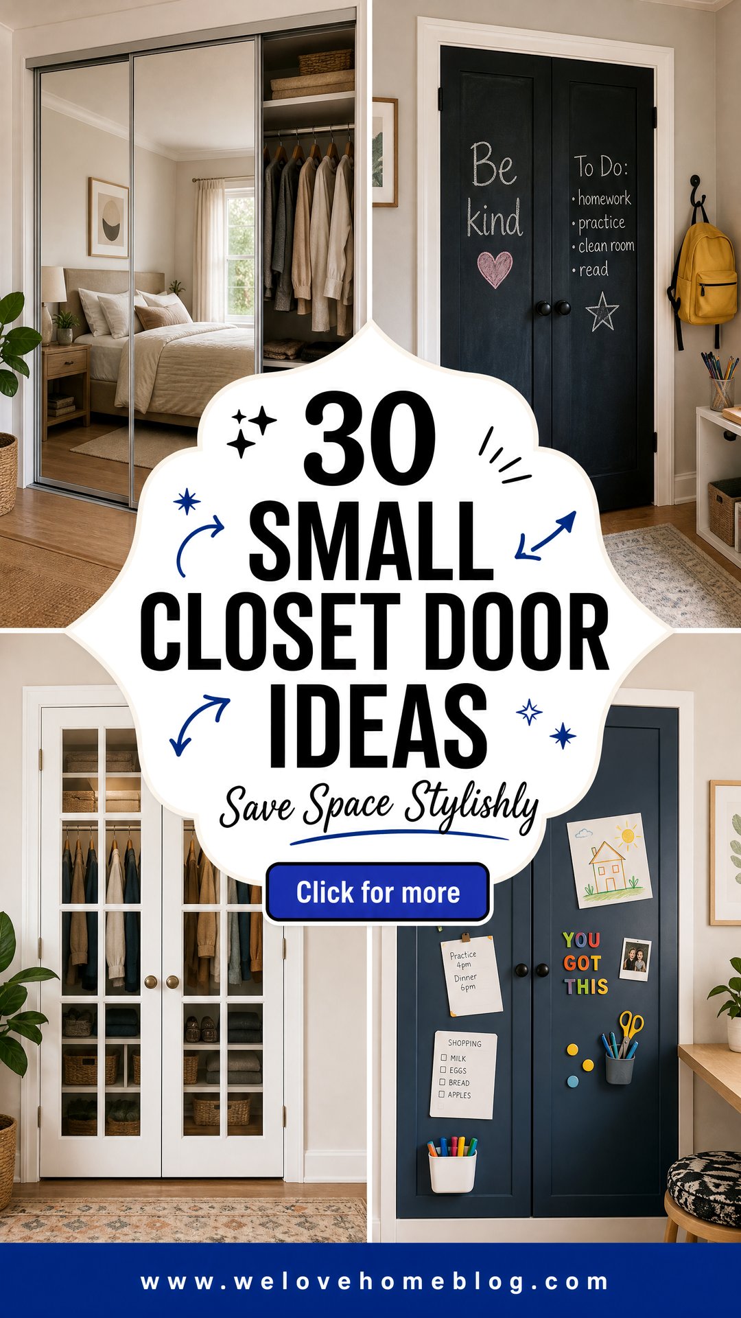 30 Small Closet Door Ideas to Save Space and Add Style - 30 Small Closet Door Ideas to Save Space and Add Style
