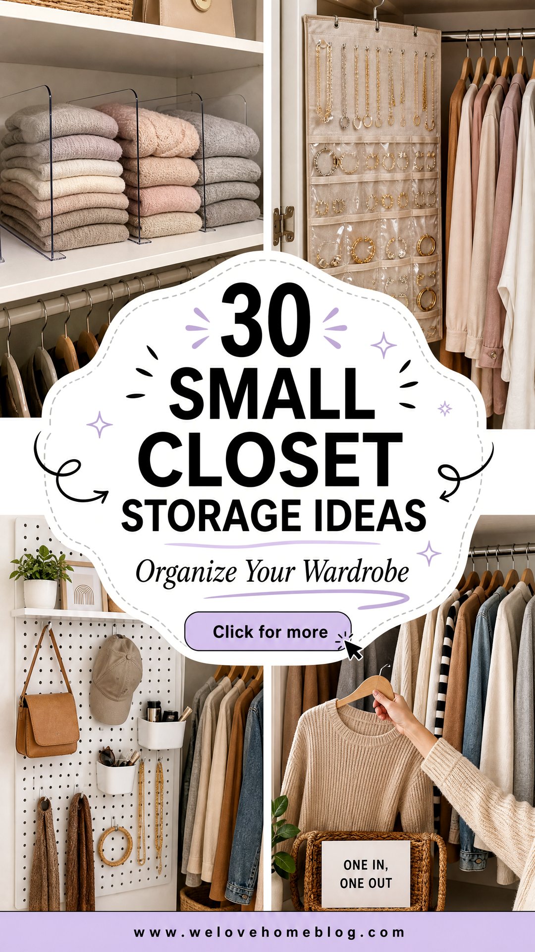 30 Small Closet Storage Ideas to Organize Your Wardrobe - 30 Small Closet Storage Ideas to Organize Your Wardrobe
