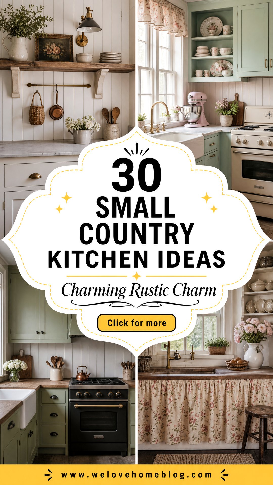 30 Small Country Kitchen Ideas for a Charming Rustic Look - 30 Small Country Kitchen Ideas for a Charming Rustic Look