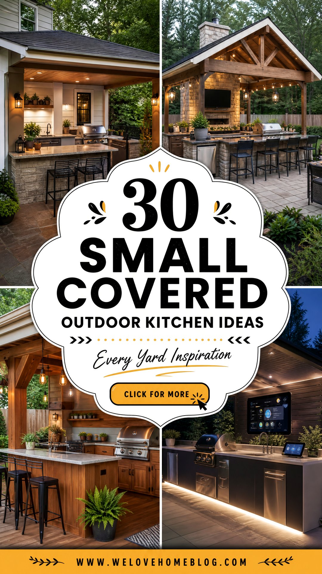 30 Small Covered Outdoor Kitchen Ideas for Every Yard - 30 Small Covered Outdoor Kitchen Ideas for Every Yard