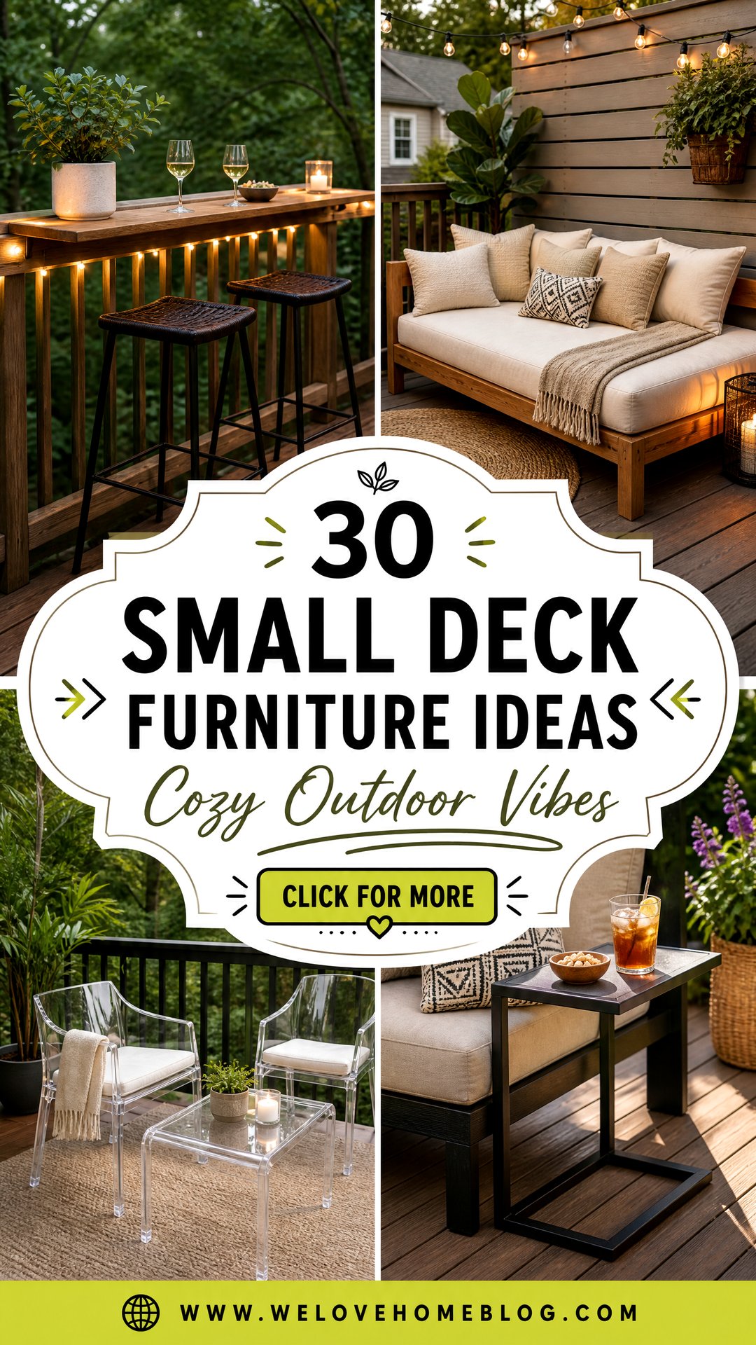 30 Small Deck Furniture Ideas for a Cozy Outdoor Space - 30 Small Deck Furniture Ideas for a Cozy Outdoor Space