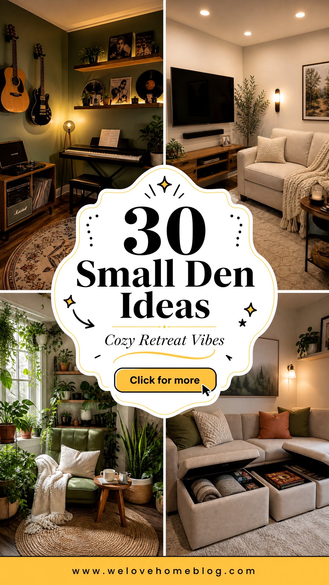 30 Small Den Ideas to Create the Ultimate Cozy Retreat - 30 Small Den Ideas to Create the Ultimate Cozy Retreat