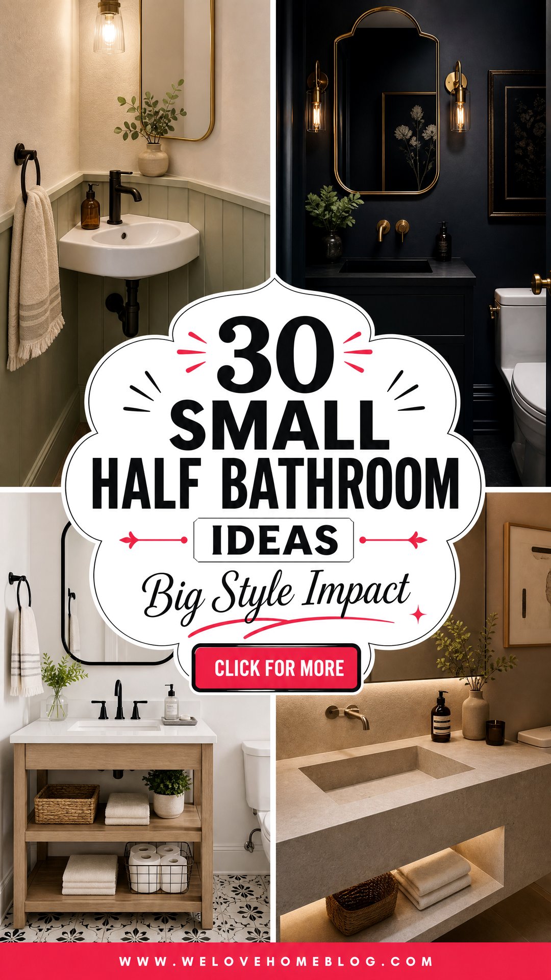 30 Small Half Bathroom Ideas for a Big Style Impact - 30 Small Half Bathroom Ideas for a Big Style Impact