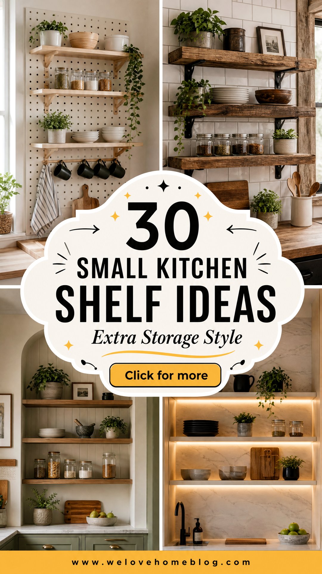 30 Small Kitchen Shelf Ideas for Extra Storage - 30 Small Kitchen Shelf Ideas for Extra Storage