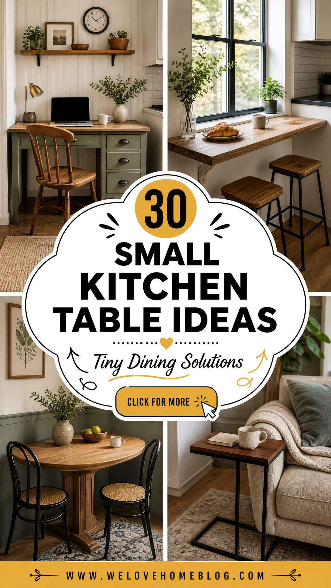 30 Small Kitchen Table Ideas for Tiny Dining Spaces - 30 Small Kitchen Table Ideas for Tiny Dining Spaces