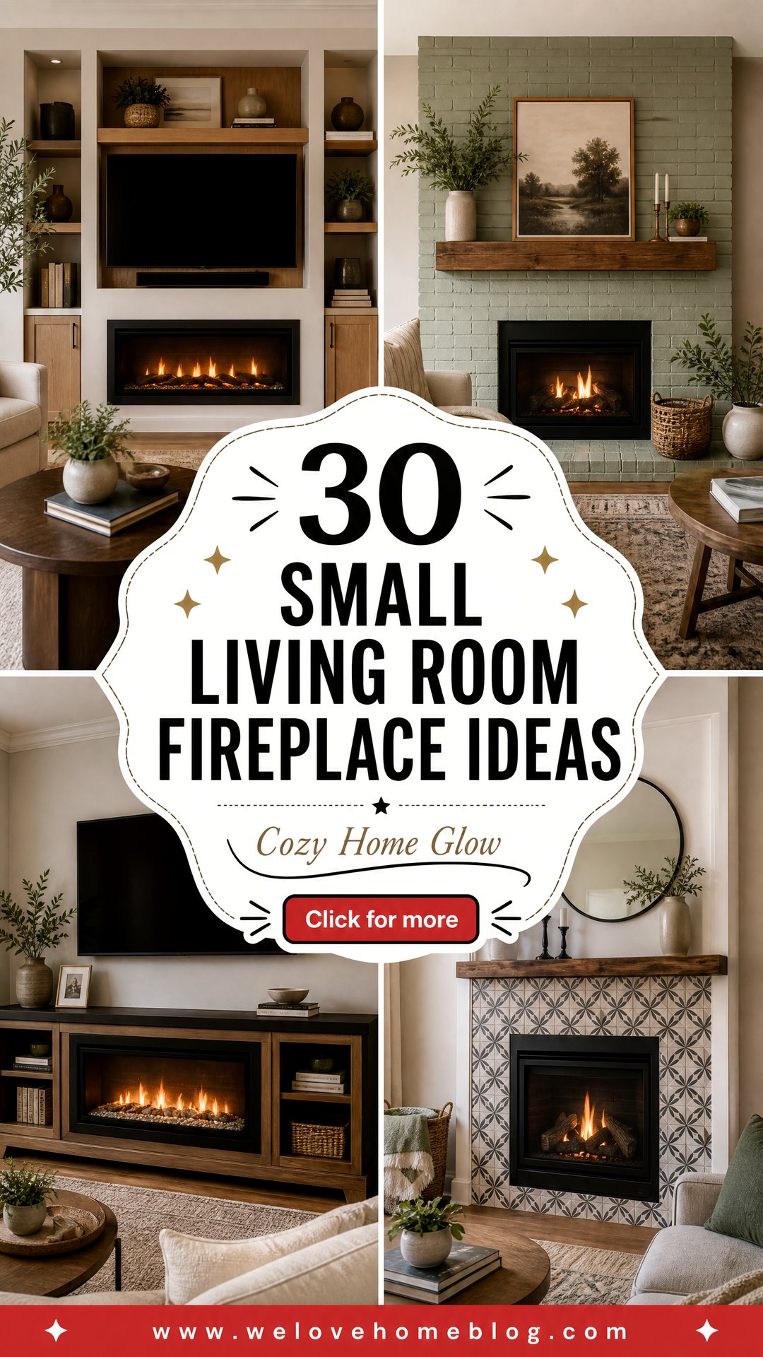 30 Small Living Room Fireplace Ideas for a Cozy Home - 30 Small Living Room Fireplace Ideas for a Cozy Home