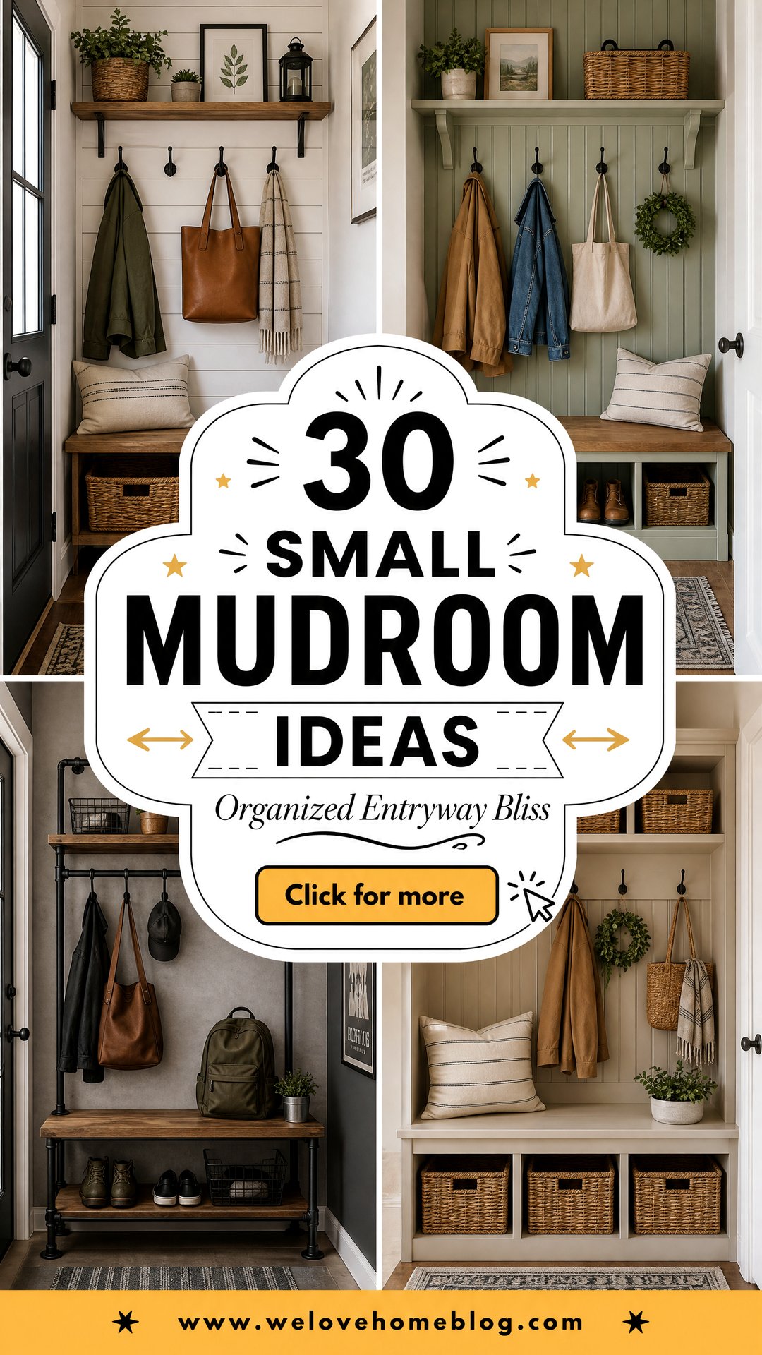 30 Small Mudroom Ideas for an Organized Entryway - 30 Small Mudroom Ideas for an Organized Entryway