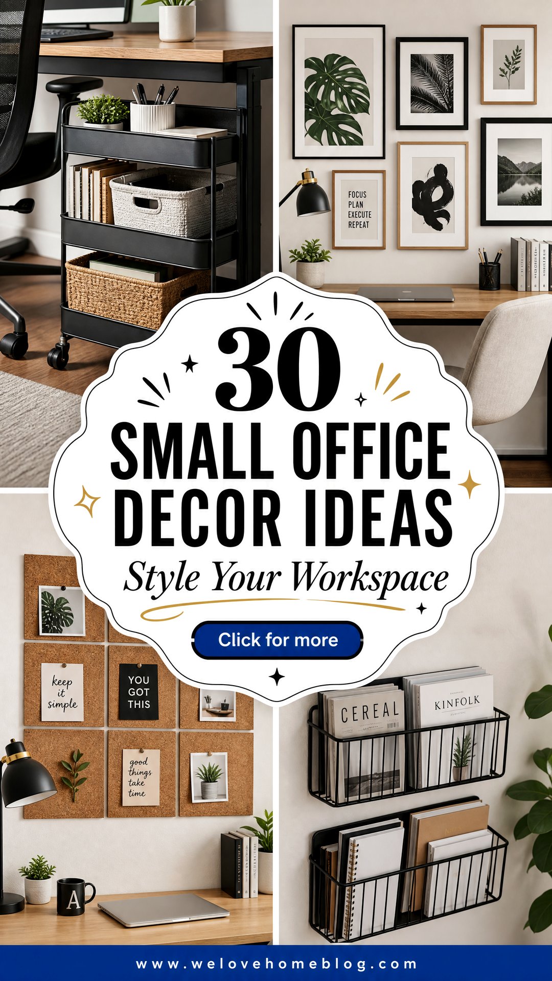 30 Small Office Decor Ideas to Style Your Workspace - 30 Small Office Decor Ideas to Style Your Workspace