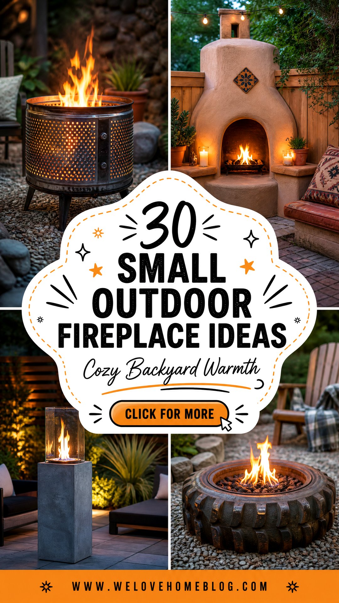 30 Small Outdoor Fireplace Ideas for a Cozy Backyard - 30 Small Outdoor Fireplace Ideas for a Cozy Backyard
