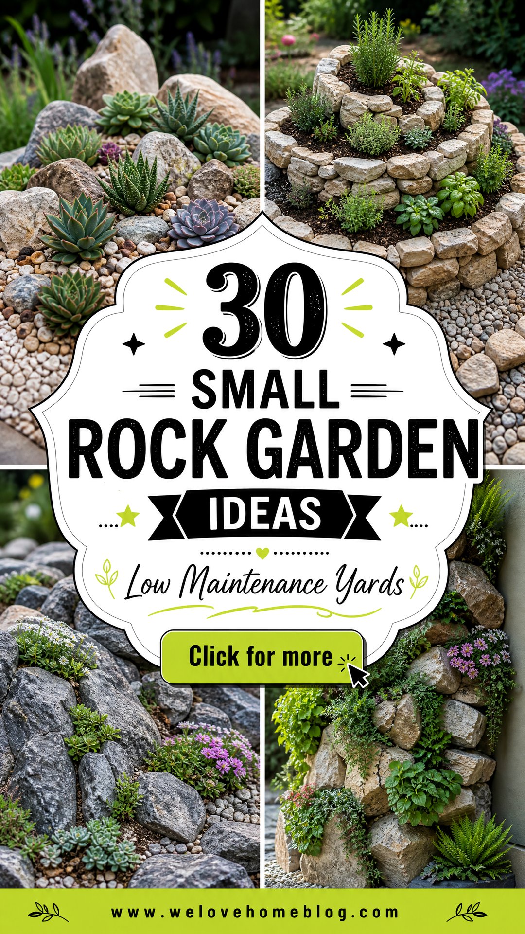 Plan Small Rocks 30 Small Rock Garden Ideas for Low-Maintenance Yards - We Love Home Blog