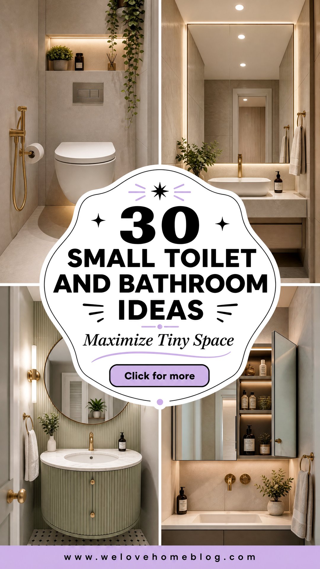 30 Small Toilet and Bathroom Ideas to Maximize Space - 30 Small Toilet and Bathroom Ideas to Maximize Space