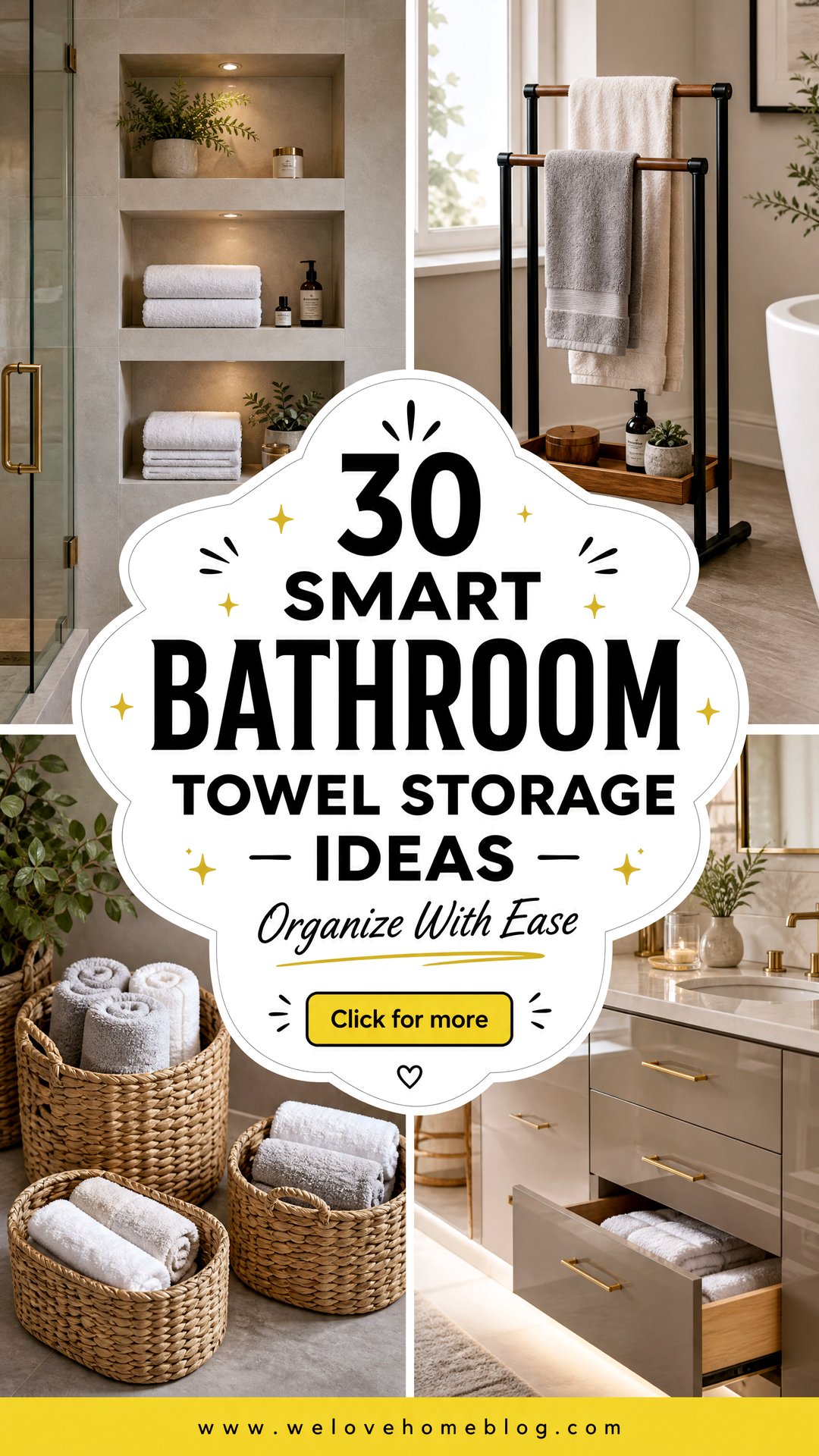 30 Smart Bathroom Towel Storage Ideas for Organization - 30 Smart Bathroom Towel Storage Ideas for Organization
